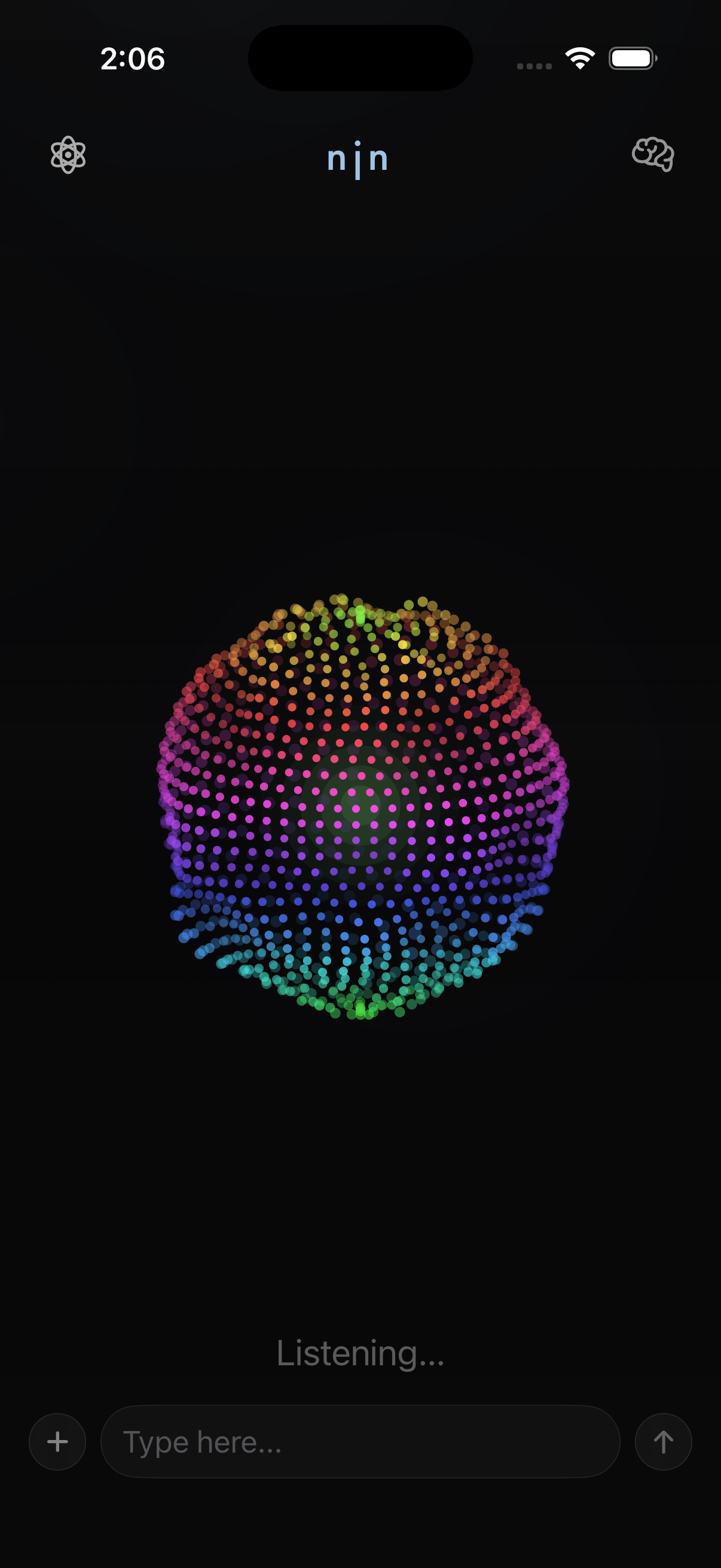 njn Talk — Perceptron orb listening